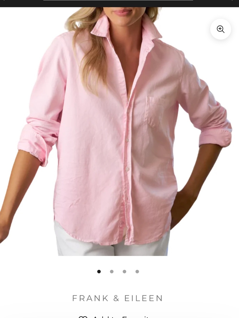 Frank & Eileen Eileen Shirt in Pink Denim